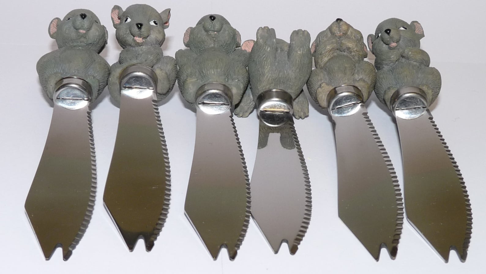 Vintage Set of Cheese Knives With Mice as Handles and Cheese Etsy UK