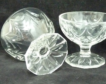 4 300ml Clear Glass Arctic Ice Cream Coupe Dessert Bowls Fruit Sorbet 