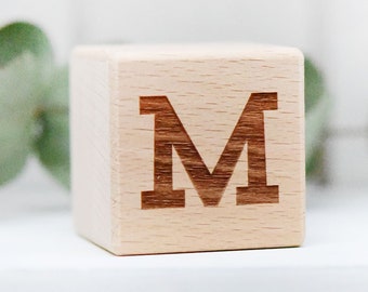 Letter cube wood, personalized