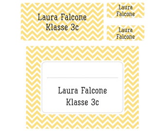 Chevron I pen stickers name stickers notebook stickers school sticker set