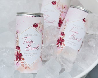 JGA Prosecco can label flowers