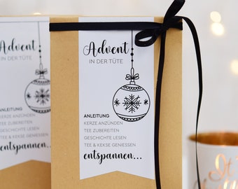 Advent in der Tüte I Weihnachten in der Tüte - DIY Verpackung 2er Set