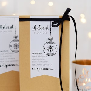 Advent in der Tüte I Weihnachten in der Tüte - DIY Verpackung 2er Set
