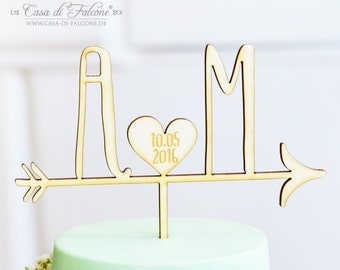 Cake Topper I Cake Plug Wedding Wooden, Flèche