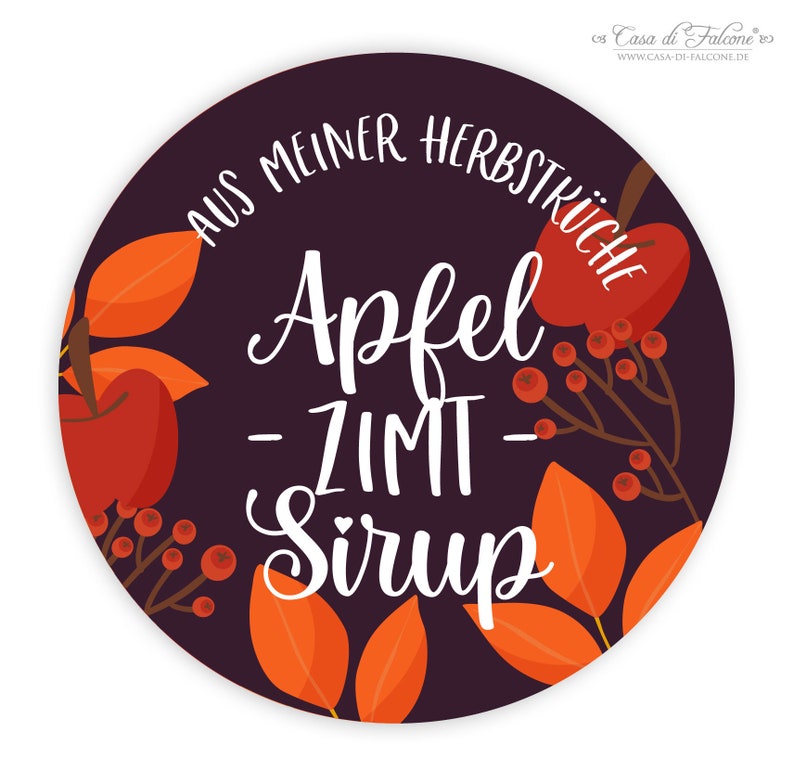 Homemade Aufkleber Apfel-Zimt-Sirup Bild 1