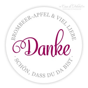 Personalisierte Danke Aufkleber zur Hochzeit, Klassik III rund