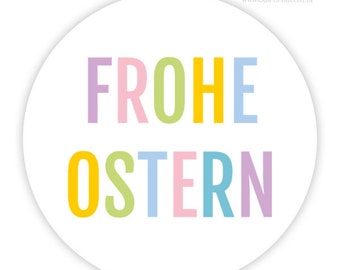 Aufkleber Frohe Ostern bunt