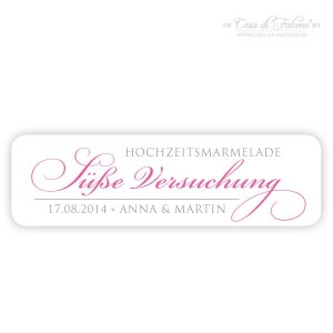 Sticker for wedding jam narrow, Elegance