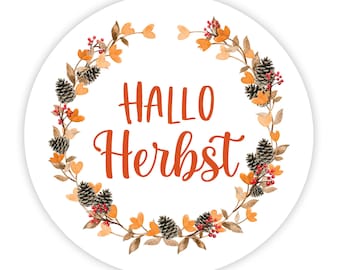 Aufkleber "Hallo Herbst"