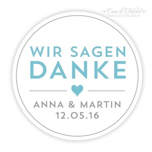 Personalisierte Gastgeschenke Aufkleber Hochzeit, modern