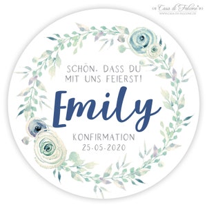 Communion sticker, leaf wreath floral image 2