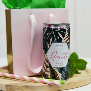 JGA I Wedding banderole for Prosecco cans, Monstera image 2