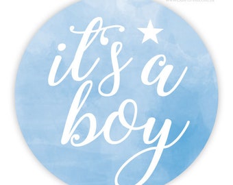 Aufkleber zur Geburt it's a boy