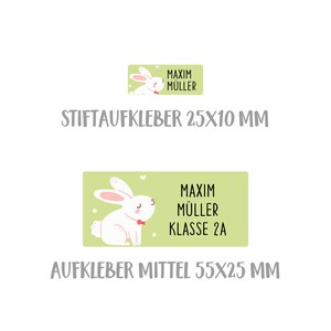 Personalized school sticker set rabbit image 3