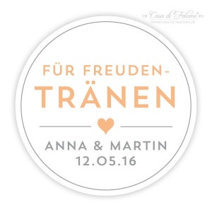 Personalisierte Aufkleber für die Freudentränen, modern