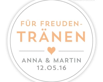 Personalisierte Aufkleber für die Freudentränen, modern