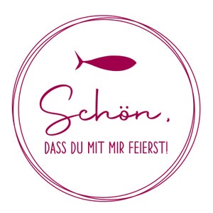 Stempel Leuk dat je met mij Communie viert I Doop I Vormselvis, rond