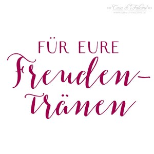 Hochzeit Stempel Freudentränen, Kalligrafie