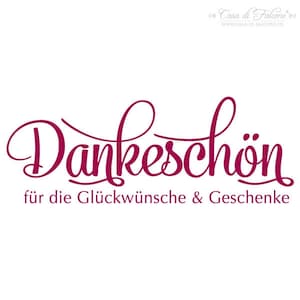 Stempel Dankeschön für die Glückwünsche & Geschenke, Klassik