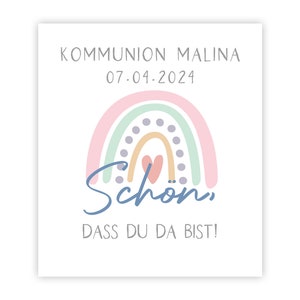 Baptism I Communion I Confirmation I Confirmation Guest Gift Banderole for Ritter Sport mini, rainbow boho image 5