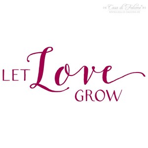 Hochzeit Stempel "Let Love grow" Kalligrafie