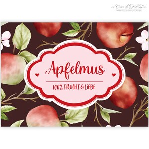 Homemade sticker applesauce