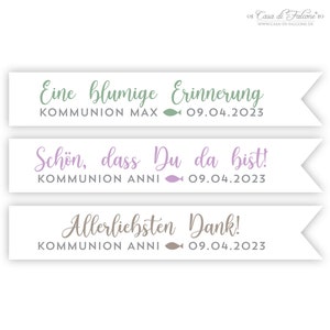 Personalized stickers for test tube, communion baptism confirmation