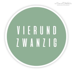 Adventskalender Zahlen Aufkleber, sans serif