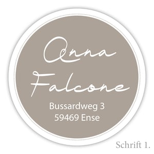 runde Adressaufkleber I Textaufkleber I Namensaufkleber Simple, personalisiert