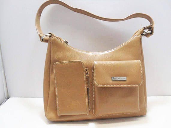 Jenny Buchanan Vintage Handbag / Tan Shoulder Bag With Outside | Etsy