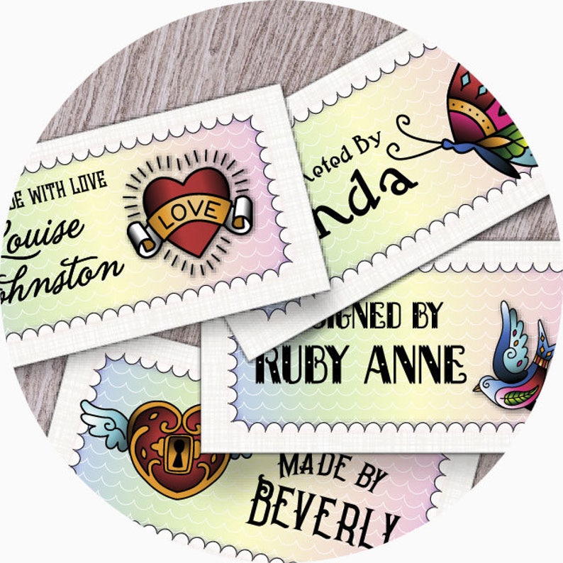 Étiquettes de tissu personnalisées étiquettes 2.25W x - Etsy Canada