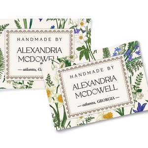 Flat custom fabric labels with a Southern Belle flair. Personalize with your name or business name. 2.5W x 1.75H, 16 labels per sheet. Bild 3