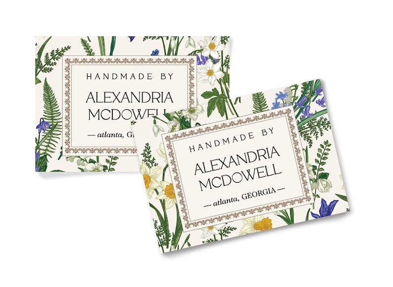 Flat custom fabric labels with a Southern Belle flair. Personalize with your name or business name. 2.5W x 1.75H, 16 labels per sheet. Bild 3