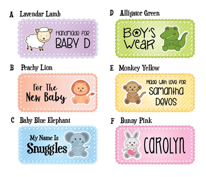 Personalized Fabric Labels for Baby 100 Cotton Bright and Etsy