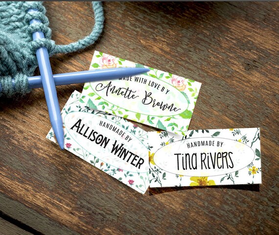 Fold-over, Two-sided Custom Fabric Labels. These Sew-on Tags Fold and Are  100% Cotton and Fray Resistant. 