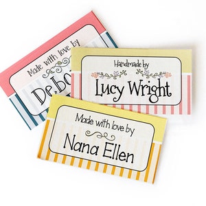 24 rectangular iron-on labels for clothing