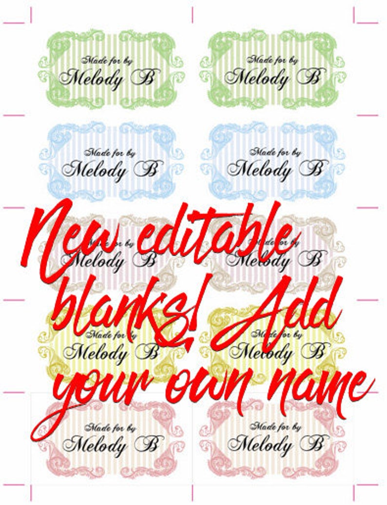 Printable &amp; Editable Laundry Care Tags Vintage Style 3 - Etsy