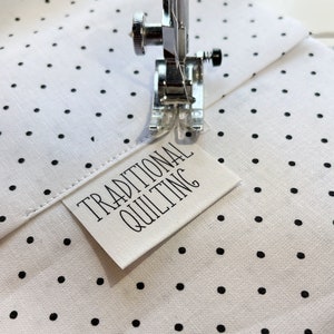 Fold-over Custom Fabric Labels. Place your logo on both sides. These sew-on tags fold and are 100% Cotton and fray resistant. image 2