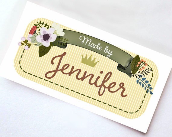 Uncut Custom Clothing Labels Personalized Fabric Labels, Sew in / Iron on  Tags for Handmade Items 
