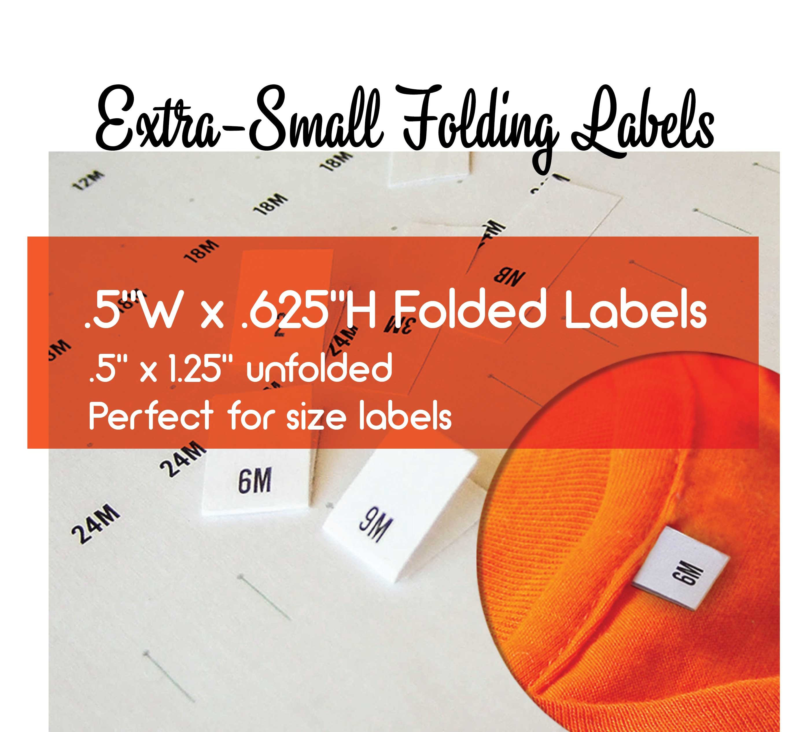 Size Tags for Childrens Clothing 100 Cotton Colorfast Ink Etsy