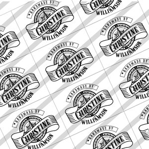 Fabric Tags and Labels Vintage Traveler Style, 100% Cotton, 2.25 Wide and 1.75 High, 18 Labels Per Sheet, Perfect for Quilts SKU P004 image 4