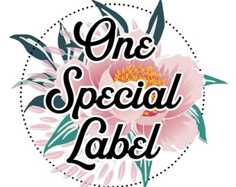 One Special Label for a Gift, Memorial, or Quilt. Iron on or Sew on Fabric Label, Max size 5"x7 Your Name, Artwork, Quote or a Custom Design