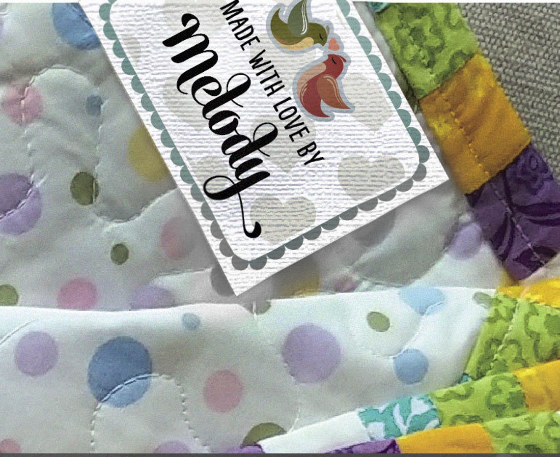 Custom Fabric Quilt Labels Blankets 2.75W X 2H 15 Labels Etsy
