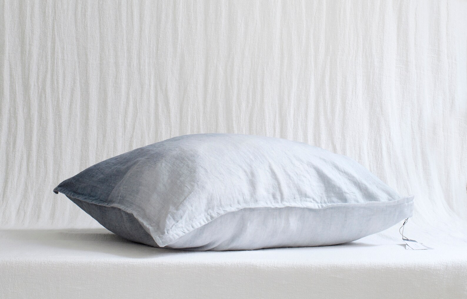 Light Blue Soft Hand Dyed Linen Pillowcase with Envelope Etsy