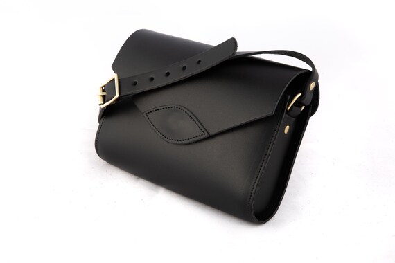 black leather cross bag