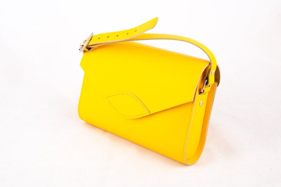 yellow leather handbags