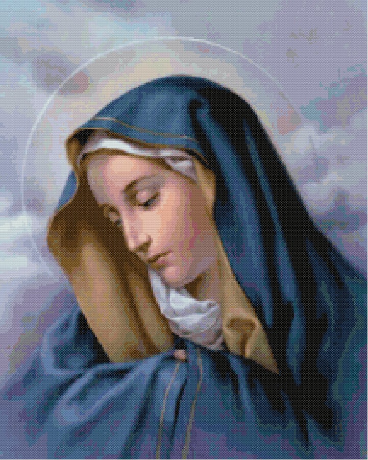 Virgin Mary And Jesus Portraits - Religious Diamond Painting, Full Rou–  Diamond Paintings Store