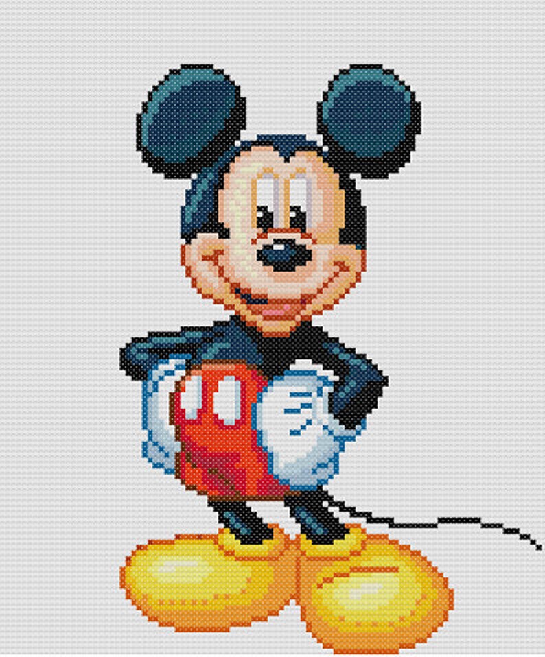 Set of 4 Mickey and Friends Cross Stitch PatternsMickey Etsy