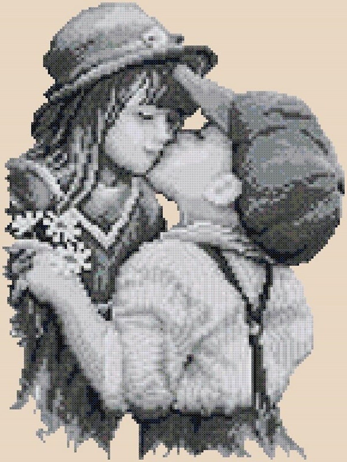 First Kiss Cross Stitch Pattern Etsy