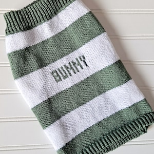 Stripe Personalized Dog Sweater in your choice of color, Pet Shirt, Dog Fashion Gift